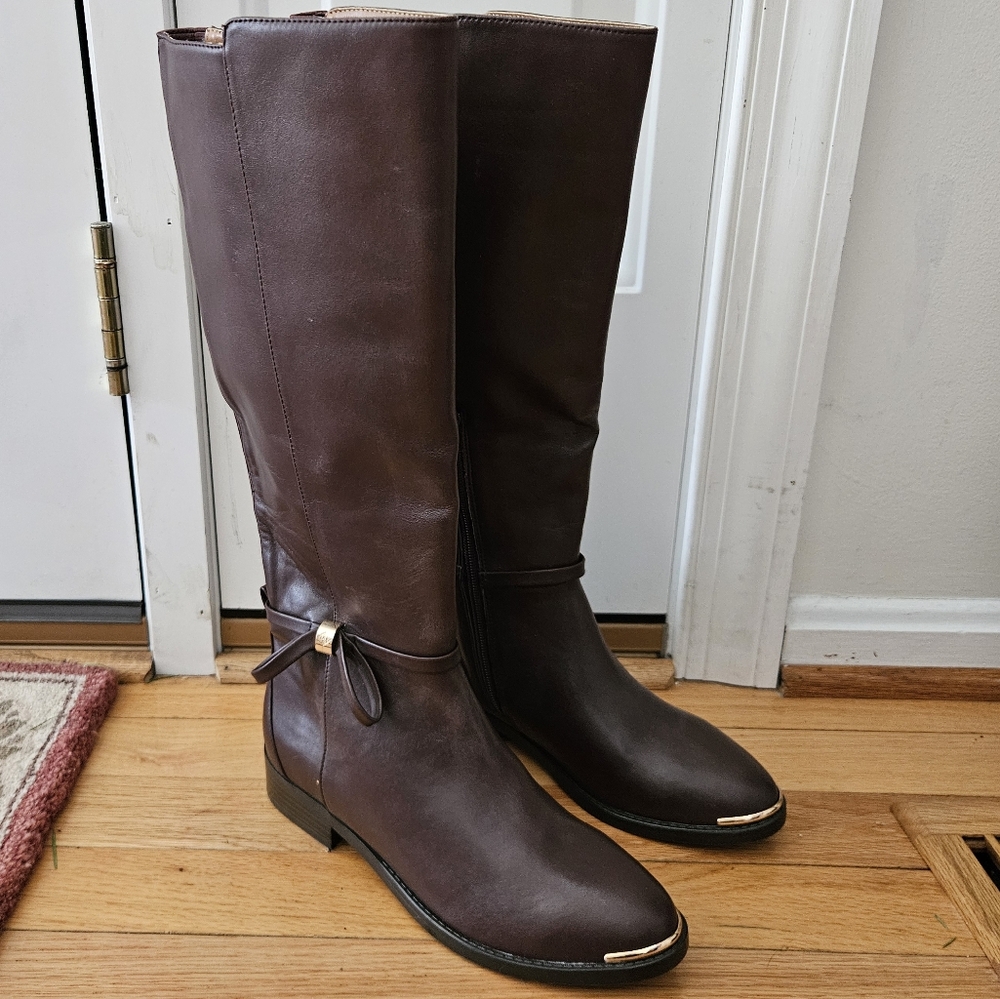 Nanette Lepore Margaux Womens Leather Riding Boots 6.5 Equestrian Tall Heritage